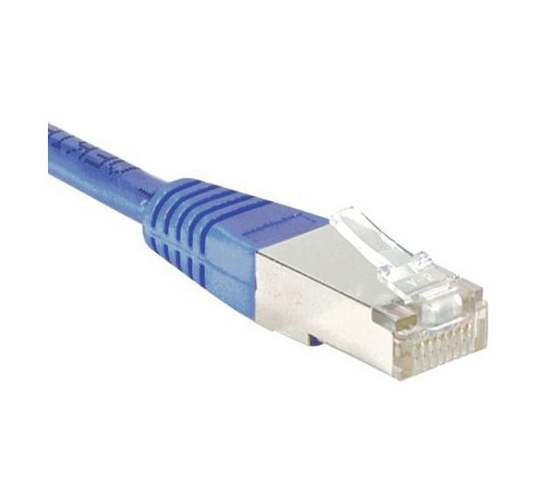 Cordon RJ45 budget catégorie 5e F/UTP bleu - 0,5 m
