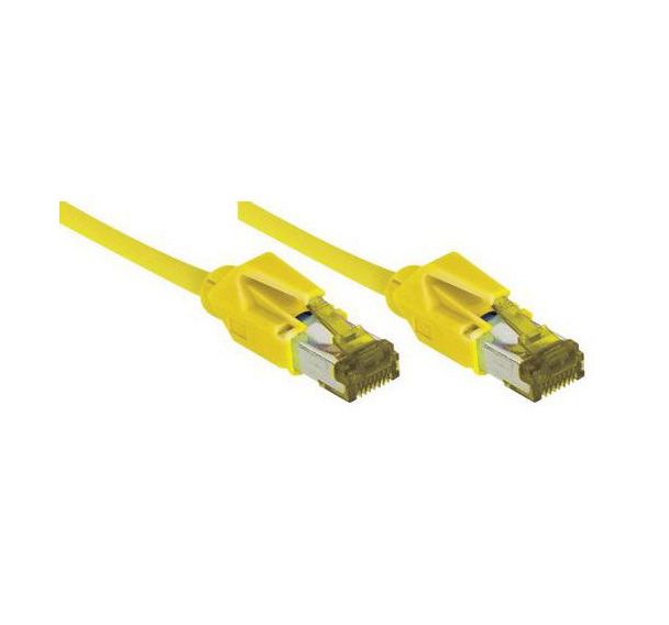 Cordon RJ45 câble catégorie 7 S/FTP LSOH snagless jaune 7,5m