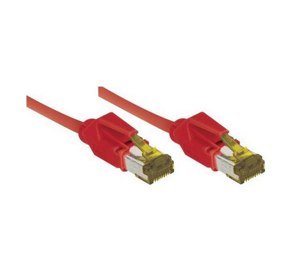 Cordon RJ45 câble catégorie 7 S/FTP LSOH snagless rouge 0,3m