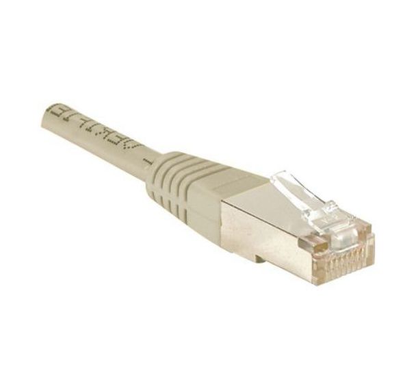 Cordon RJ45 catégorie 5e F/UTP gris - 1 m