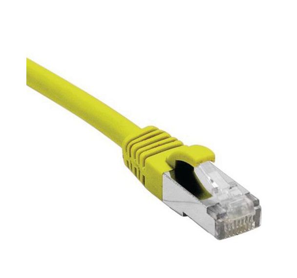 Cordon RJ45 catégorie 5e F/UTP snagless jaune - 0,3 m