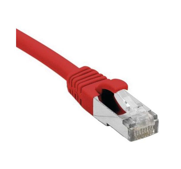 Cordon RJ45 catégorie 5e F/UTP snagless rouge - 0,5 m