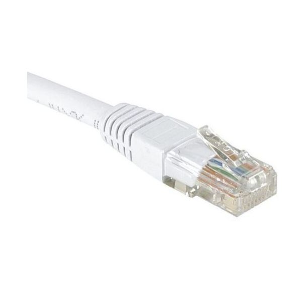 Cordon RJ45 catégorie 5e U/UTP blanc - 0,3 m