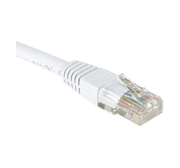 Cordon RJ45 catégorie 5e U/UTP blanc - 0,5 m
