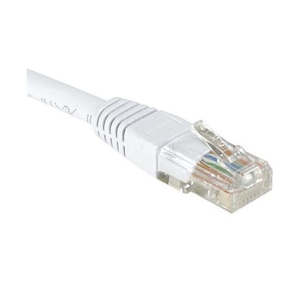 Cordon RJ45 catégorie 5e U/UTP blanc - 10 m