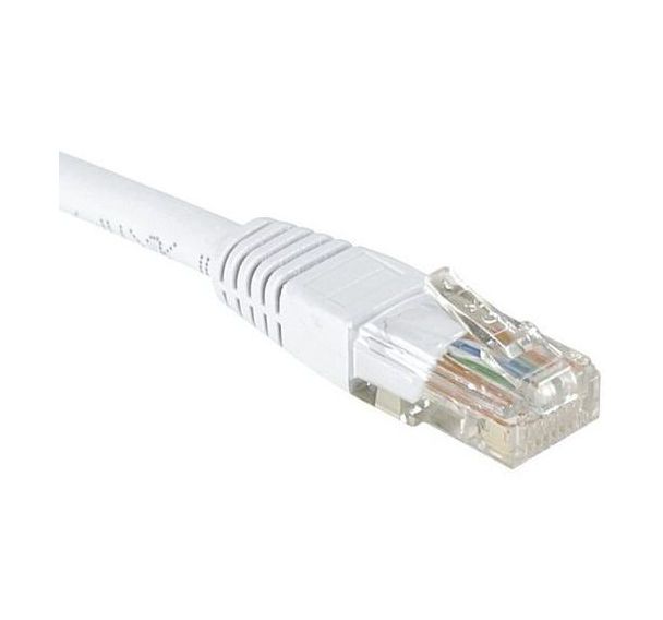 Cordon RJ45 catégorie 5e U/UTP blanc - 1 m