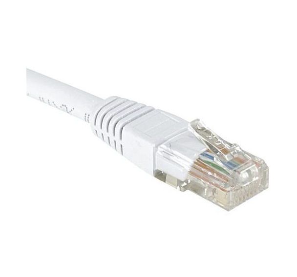 Cordon RJ45 catégorie 5e U/UTP blanc - 2 m