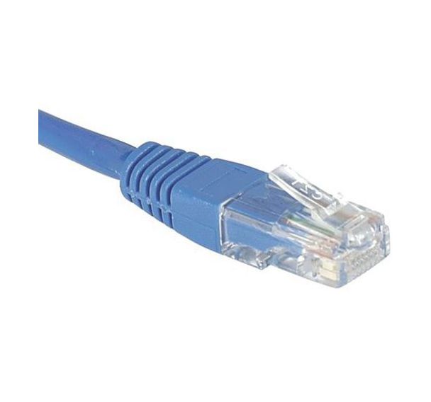 Cordon RJ45 catégorie 5e U/UTP bleu - 0,15 m