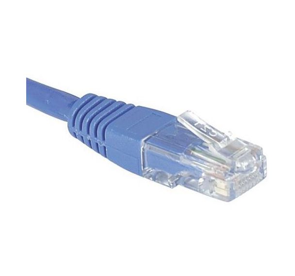 Cordon RJ45 catégorie 5e U/UTP bleu - 0,3 m