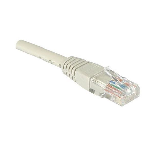 Cordon RJ45 catégorie 5e U/UTP gris - 0,5 m