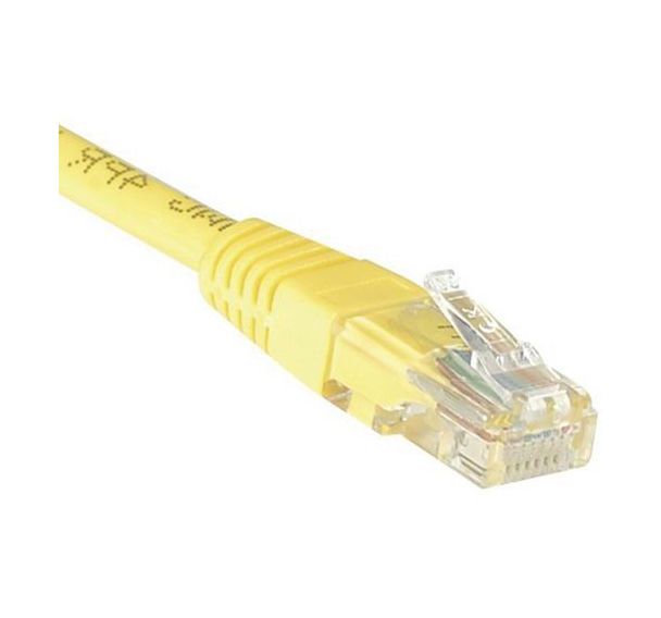 Cordon RJ45 catégorie 5e U/UTP jaune - 0,15 m