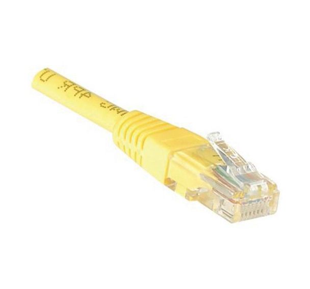 Cordon RJ45 catégorie 5e U/UTP jaune - 0,5 m