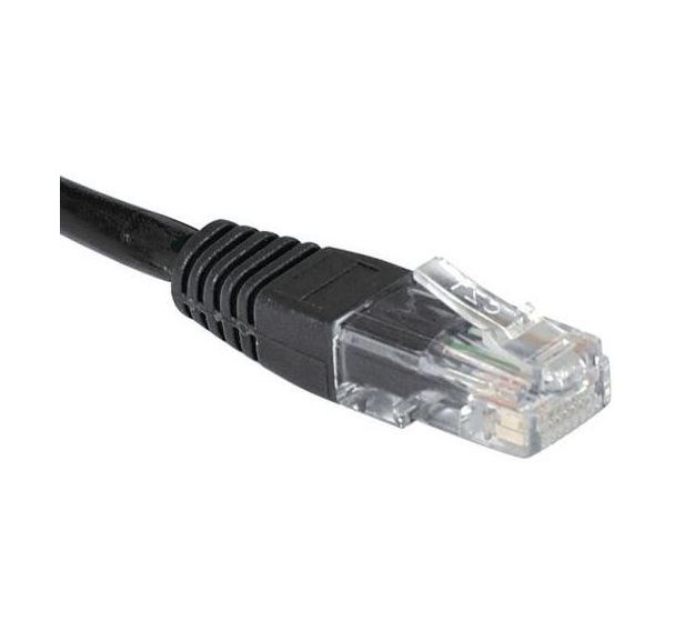 Cordon RJ45 catégorie 5e U/UTP noir - 0,5 m