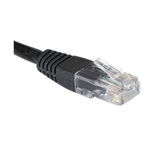 Cordon RJ45 catégorie 5e U/UTP noir - 10 m