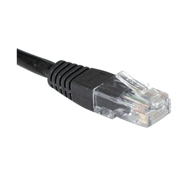 Cordon RJ45 catégorie 5e U/UTP noir - 2 m