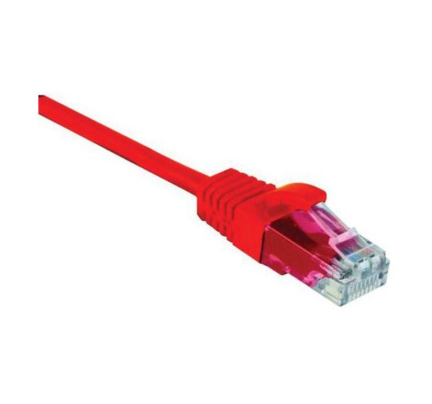 Cordon RJ45 catégorie 5e U/UTP snagless rouge - 10 m