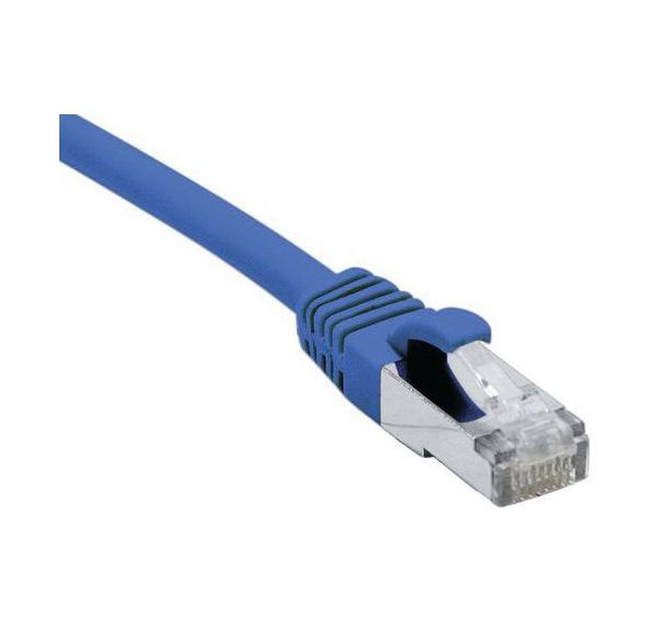 Cordon RJ45 catégorie 6A F/UTP LSOH snagless bleu - 0,5 m