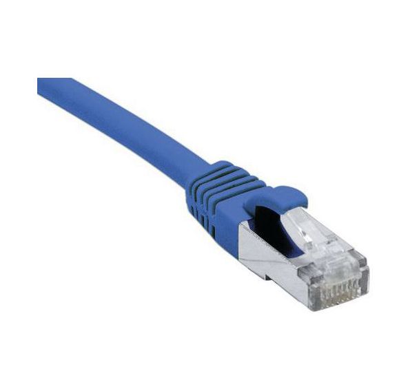 Cordon RJ45 catégorie 6A F/UTP LSOH snagless bleu - 1 m