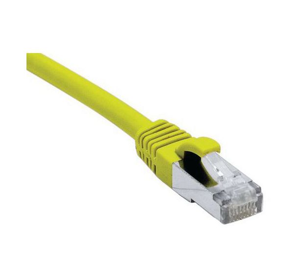 Cordon RJ45 catégorie 6A F/UTP LSOH snagless jaune - 0,5 m