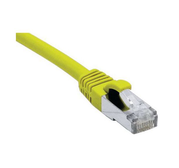 Cordon RJ45 catégorie 6A F/UTP LSOH snagless jaune - 1 m