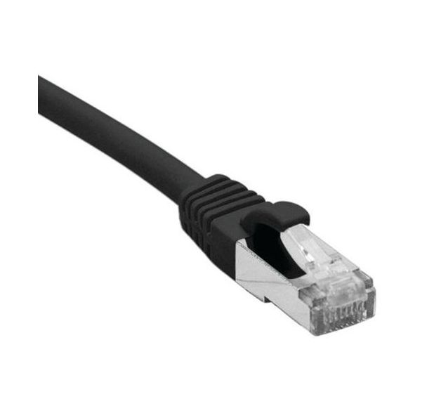 Cordon RJ45 catégorie 6A F/UTP LSOH snagless noir - 0,15 m