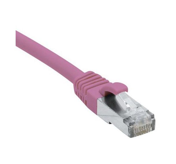 Cordon RJ45 catégorie 6A F/UTP LSOH snagless rose - 10 m