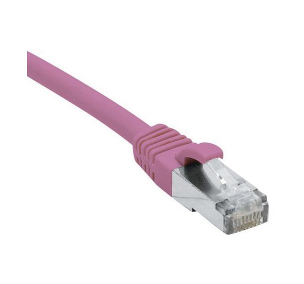 Cordon RJ45 catégorie 6A F/UTP LSOH snagless rose - 7,5 m