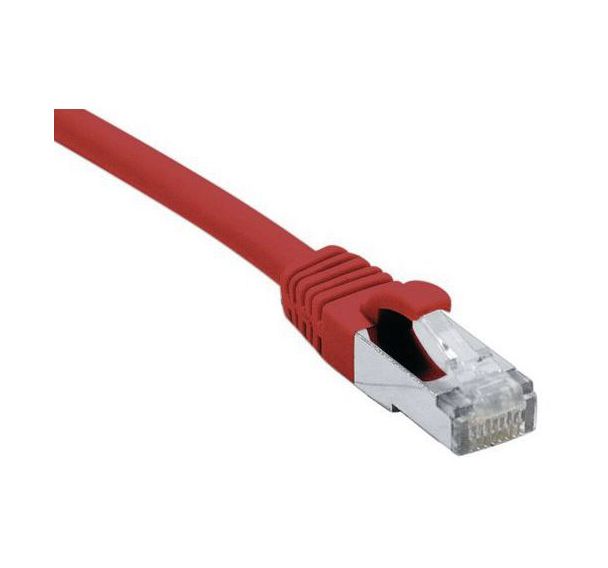 Cordon RJ45 catégorie 6A F/UTP LSOH snagless rouge - 15 m