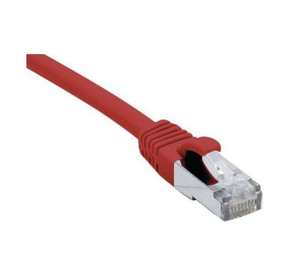 Cordon RJ45 catégorie 6A F/UTP LSOH snagless rouge - 3 m