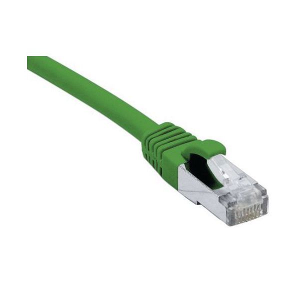 Cordon RJ45 catégorie 6A F/UTP LSOH snagless vert - 0,5 m