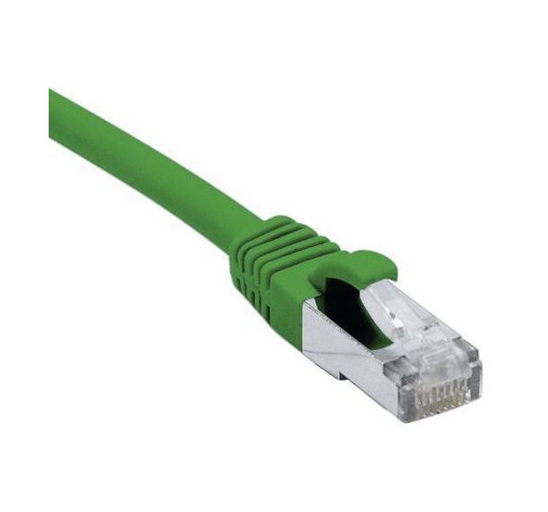 Cordon RJ45 catégorie 6A F/UTP LSOH snagless vert - 1 m