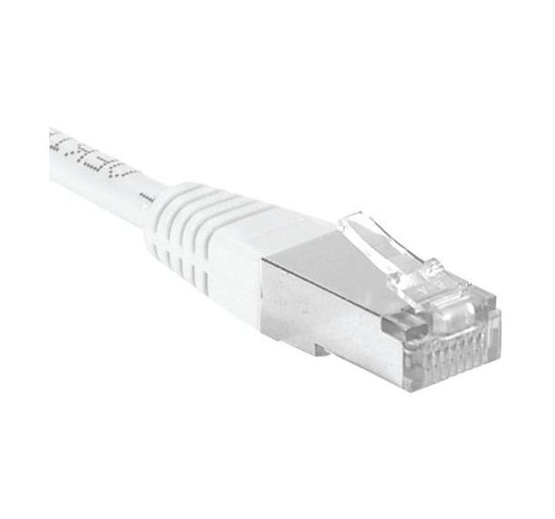 Cordon RJ45 catégorie 6A F/UTP blanc - 0,15 m