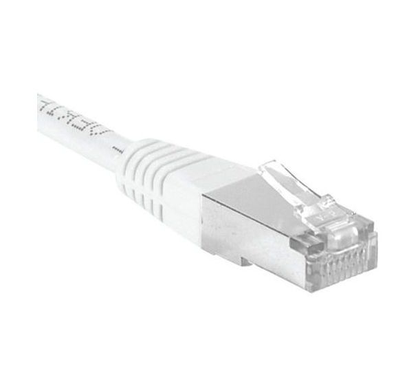 Cordon RJ45 catégorie 6A F/UTP blanc - 0,5 m