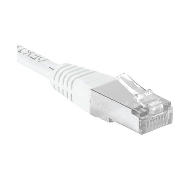 Cordon RJ45 catégorie 6A F/UTP blanc - 0,3 m