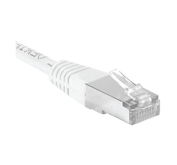 Cordon RJ45 catégorie 6A F/UTP blanc - 1 m