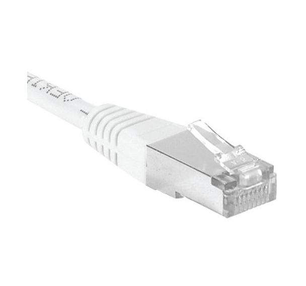 Cordon RJ45 catégorie 6A F/UTP blanc - 7,5 m