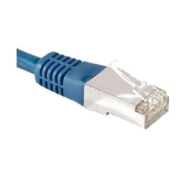 Cordon RJ45 catégorie 6A F/UTP bleu - 0,3 m