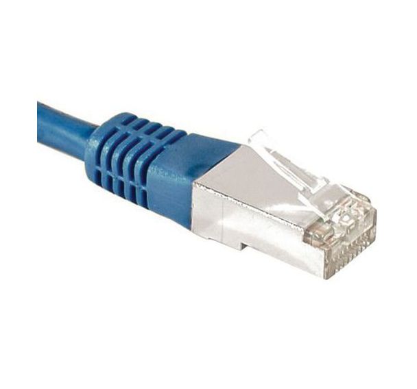 Cordon RJ45 catégorie 6A F/UTP bleu - 0,5 m