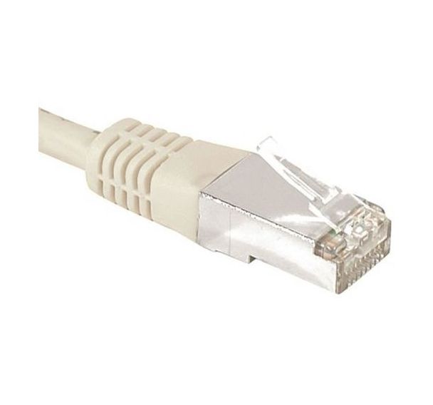 Cordon RJ45 catégorie 6A F/UTP gris - 0,15 m