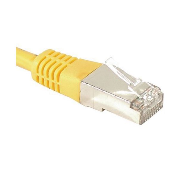 Cordon RJ45 catégorie 6A F/UTP jaune - 0,5 m
