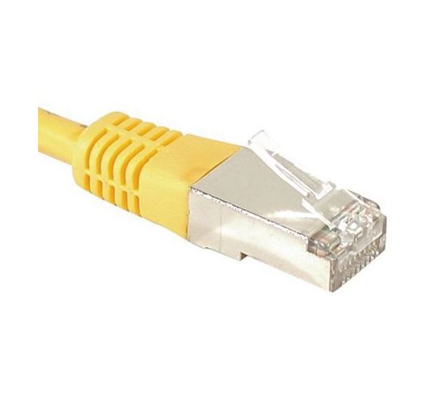 Cordon RJ45 catégorie 6A F/UTP jaune - 1 m