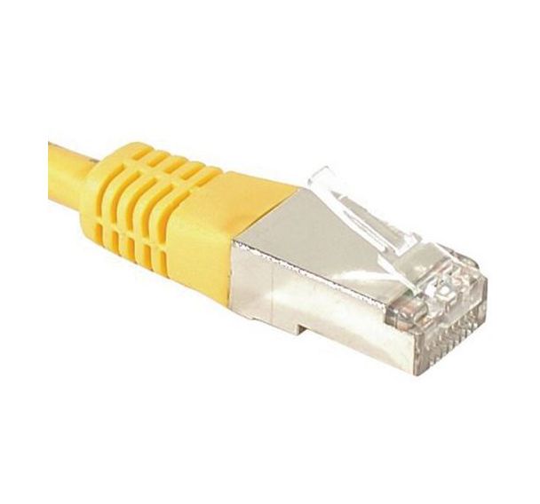 Cordon RJ45 catégorie 6A F/UTP jaune - 7,5 m