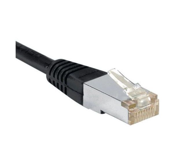 Cordon RJ45 catégorie 6A F/UTP noir - 0,3 m