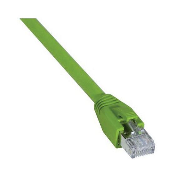 Cordon RJ45 catégorie 6A S/FTP LSOH PUR snagless vert - 10 m