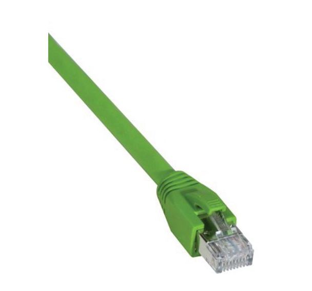 Cordon RJ45 catégorie 6A S/FTP LSOH PUR snagless vert - 1 m