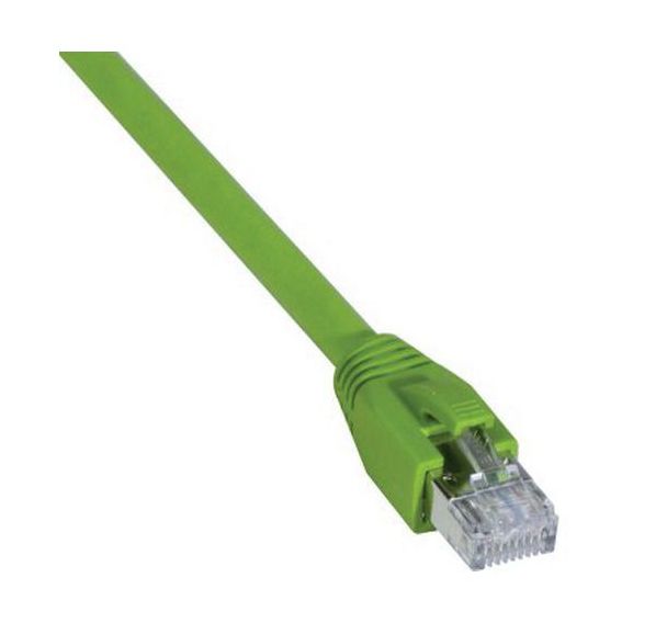 Cordon RJ45 catégorie 6A S/FTP LSOH PUR snagless vert - 2 m