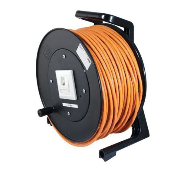 Cordon RJ45 catégorie 6A S/FTP LSOH orange - 90 m