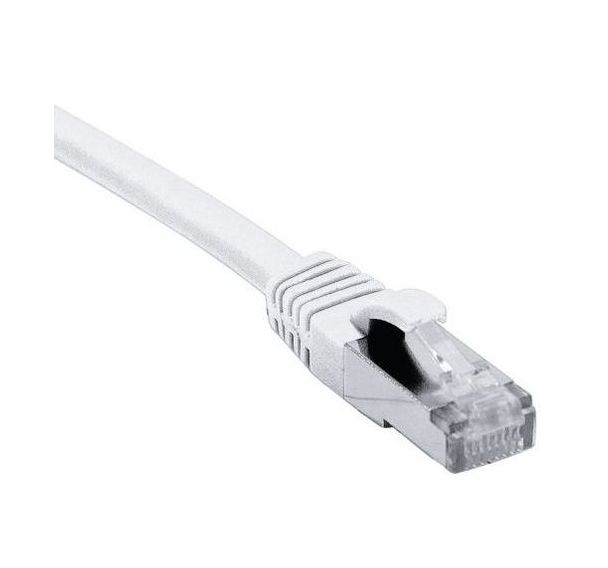 Cordon RJ45 catégorie 6A S/FTP LSOH snagless blanc - 0,3 m
