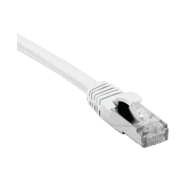 Cordon RJ45 catégorie 6A S/FTP LSOH snagless blanc - 0,15 m