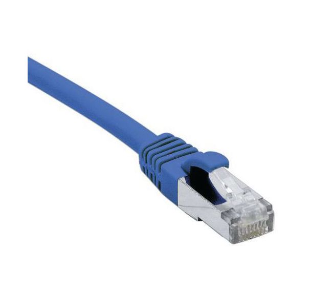 Cordon RJ45 catégorie 6A S/FTP LSOH snagless bleu - 0,3 m